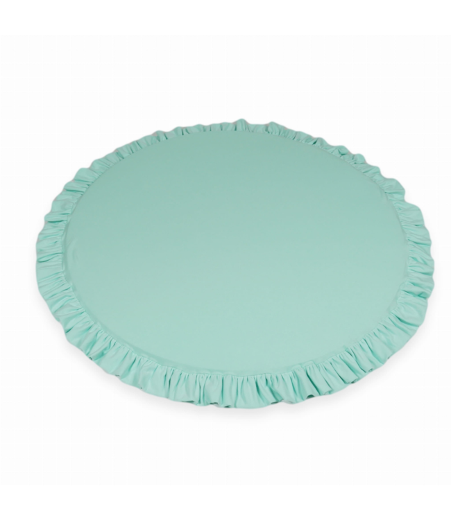 Mint ronde foam speelmat met katoenen hoes