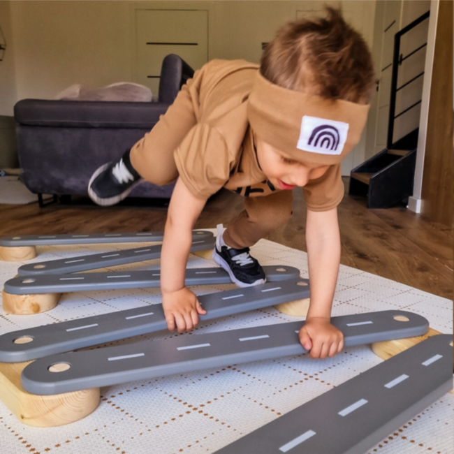 6-piece balance beam in white – encourages creativity, balance and motor skills in children