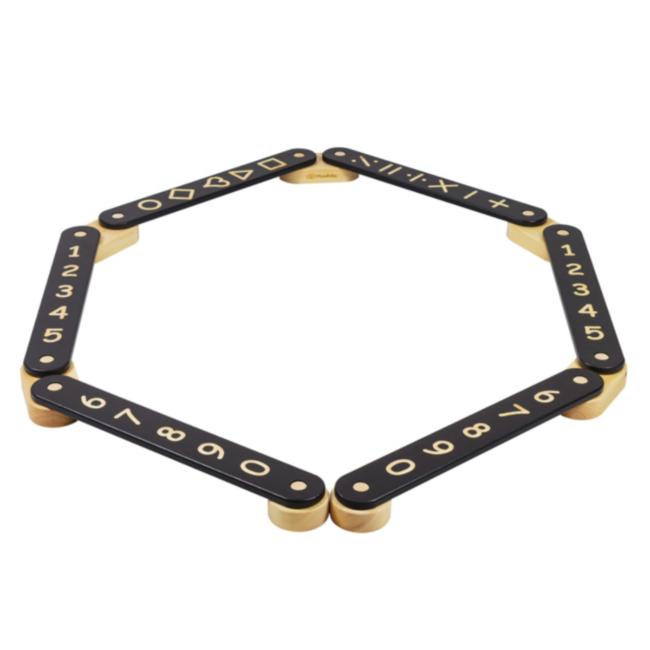 6-piece balance beam in black – encourages creativity, balance and motor skills in children