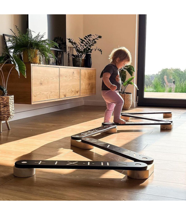 Evenwichtsbalk | Montessori speelgoed | Zwart