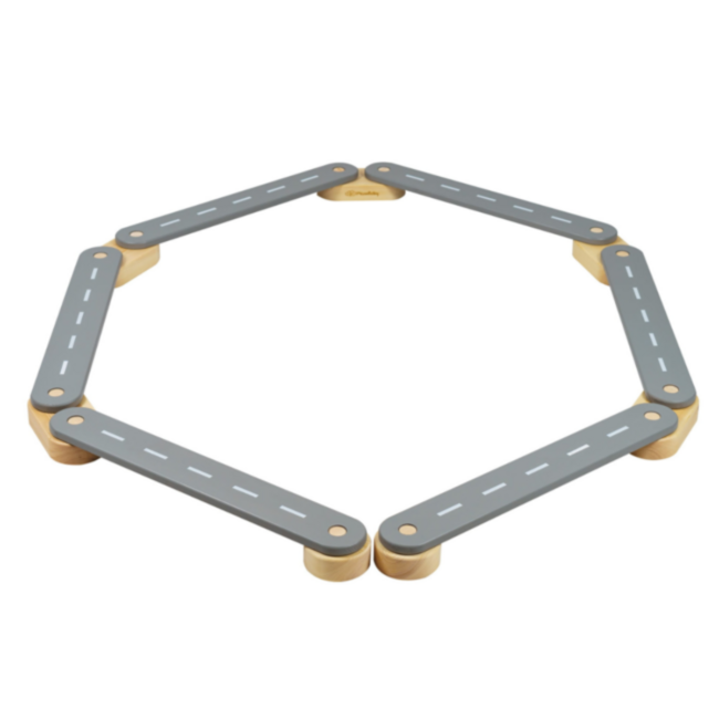 6-piece balance beam in grey – encourages creativity, balance and motor skills in children