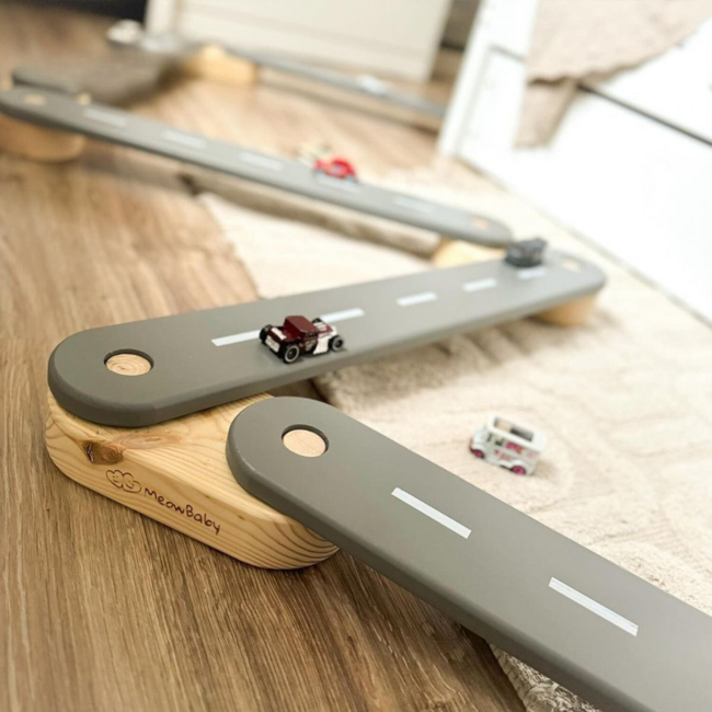 5-piece balance beam in grey – encourages creativity, balance and motor skills in children