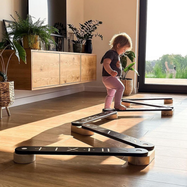 5-piece balance beam in natural – encourages creativity, balance and motor skills in children