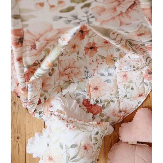 Tipi-Zelt mit fröhlichem Blumenprint – Flower Power | Gemütliche Spiel- und Kuschelecke