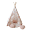 Tipi tent met vrolijke bloemenprint – Flower Power | Gezellige speelhoek voor kinderkamer