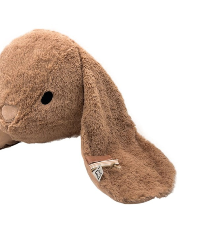 Schattige wanddecoratie konijn Rosa in bruin met 3D-effect voor kinderkamer