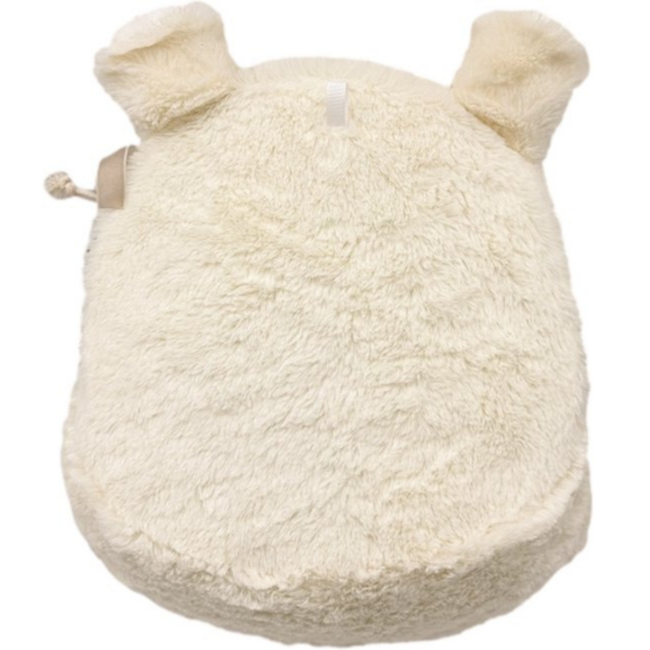 Stijlvolle wanddecoratie nijlpaard in ecru met 3D-effect voor babykamer