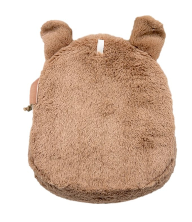 Stoere wanddecoratie nijlpaard in bruin met 3D-effect voor kinderkamer