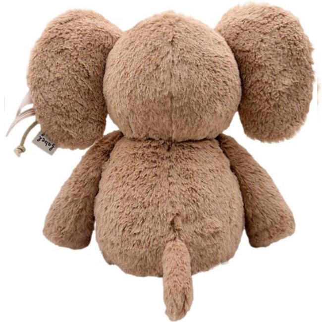 Knuffel olifant |  Bruin | 34 cm