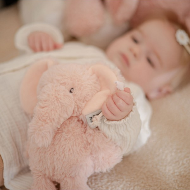 Knuffel olifant |  Roze | 15 cm