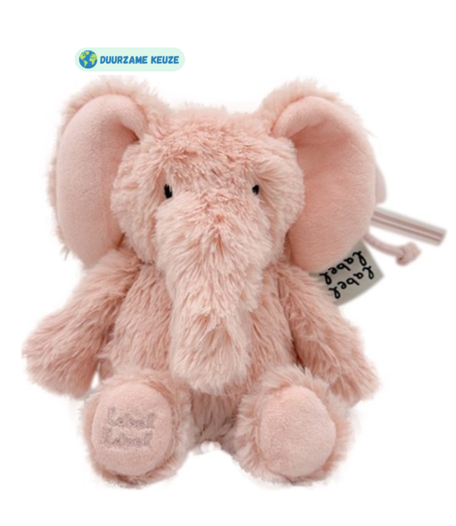 Knuffel olifant |  Roze | 15 cm