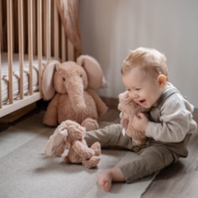 Knuffel olifant |  Blauw   | 15 cm