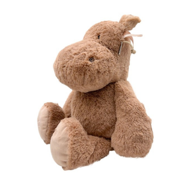 Knuffel nijlpaard |  Bruin | 34 cm