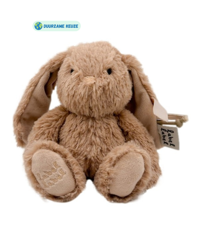 Knuffel konijn |  Bruin | 15 cm