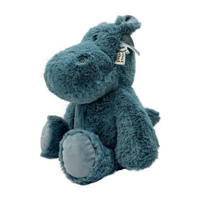 Knuffel nijlpaard |  Blauw | 26 cm