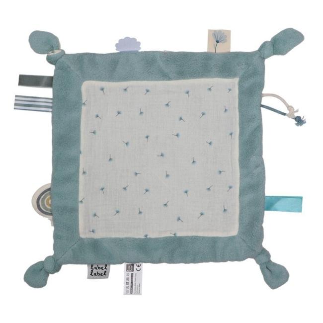 Doudou doux bleu pour bébé, idéal pour réconfort et sécurité