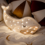 Nachtlampe Walvis Weiß aus FSC®-Holz | Warmes LED-Licht & Dimmbar