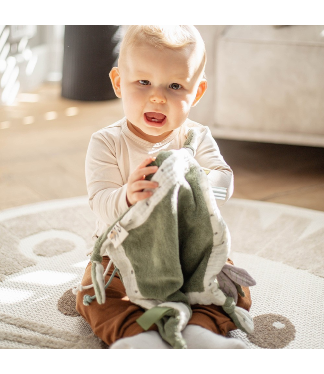 Zacht knuffeldoekje in olijf groen voor baby’s, ideaal voor geborgenheid en troost
