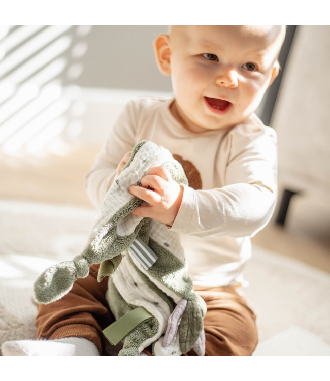 Zacht knuffeldoekje in olijf groen voor baby’s, ideaal voor geborgenheid en troost