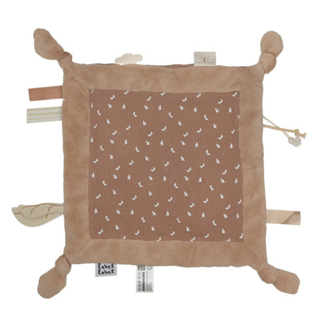 Doudou doux marron pour bébé, idéal pour réconfort et sécurité