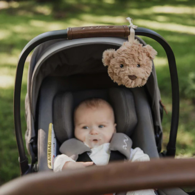 Knuffel met hartslag voor onderweg | Beer Lou | Bruin