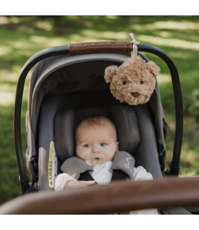 Knuffel met hartslag voor onderweg | Beer Lou | Bruin