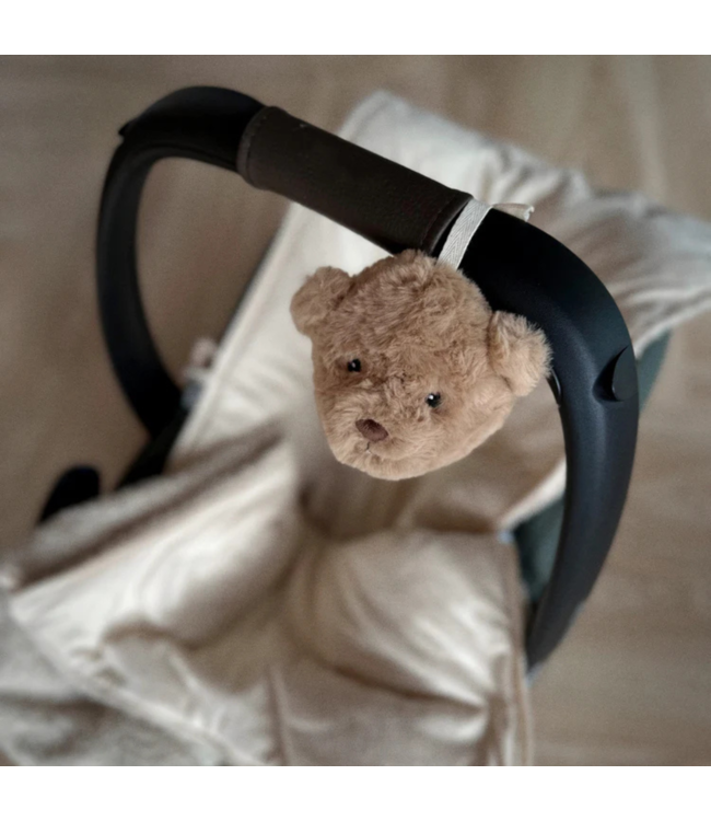 Knuffel met hartslag voor onderweg | Beer Lou | Bruin