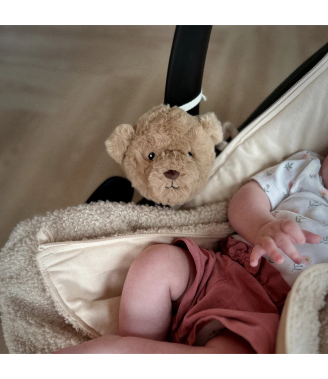 Knuffel met hartslag voor onderweg | Beer Lou | Bruin