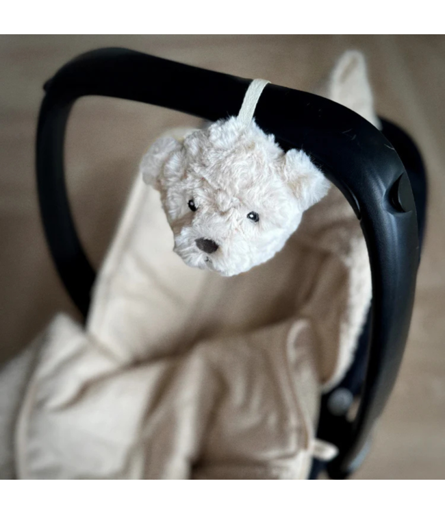 Knuffel met hartslag voor onderweg | Beer Lou | Beige