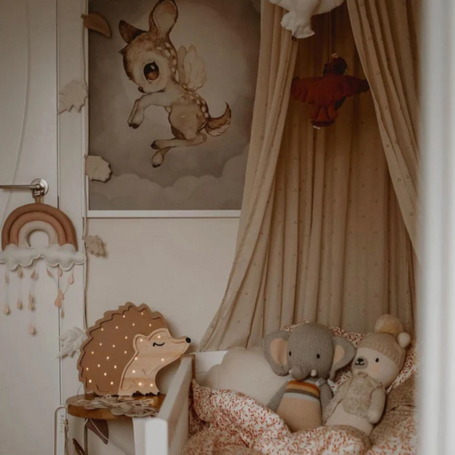 Handmade Hedgehog Lamp from FSC® Wood | Warm LED Light & Dimmable