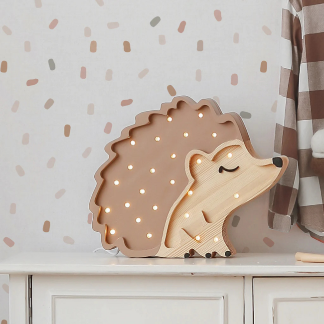 Handmade Hedgehog Lamp from FSC® Wood | Warm LED Light & Dimmable