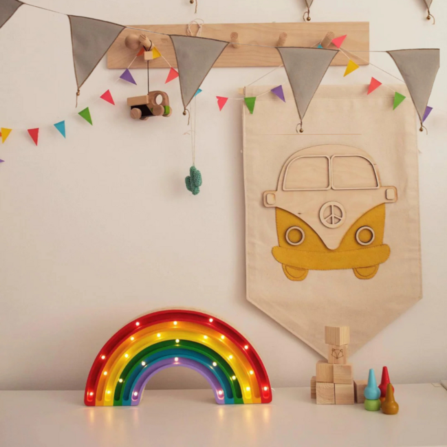 Nachtlamp regenboog Classic van FSC®-hout | Warm LED-licht & Dimbaar