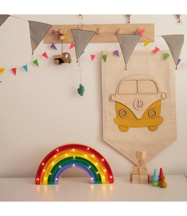 Classic  regenboog vormige nachtlamp – handgemaakt, dimbaar met timer