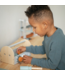 Compacte houten gereedschapskist voor kinderen vol fantasierijk speelplezier