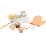 Wooden cupcake set with accessories for imaginative play