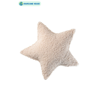 Wigiwama Teddy kussen ster vorm | Beige