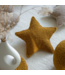 Bruin ster kussen van zachte teddystof – warm en stijlvol woonaccent