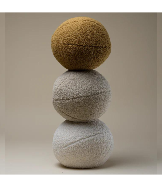 Beige balkussen van zachte teddystof – comfortabel en duurzaam voor kinderen