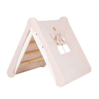 MeowBaby Triangle d’escalade blanc avec housse de tente rose