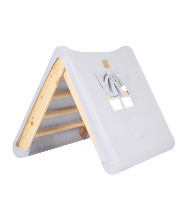 Klimrek | Klimladder | Naturel met blauwe tent