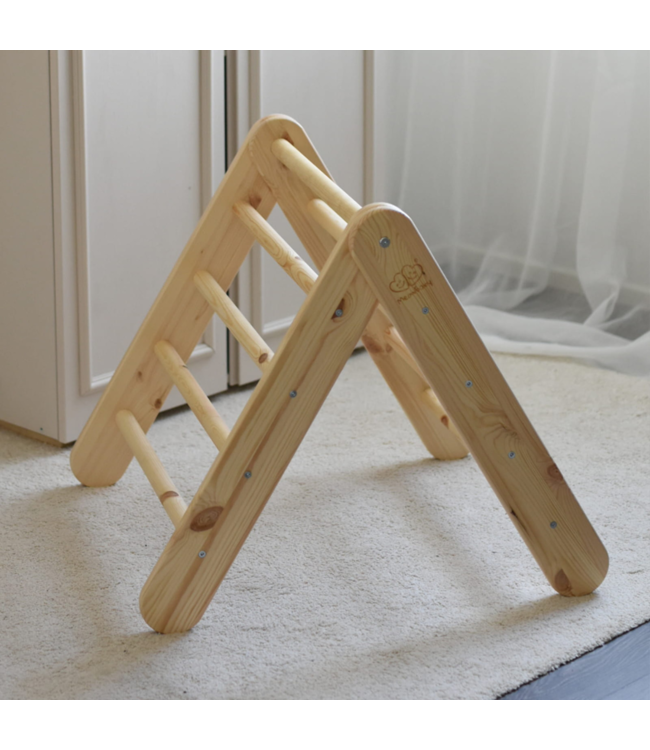 Klimrek | Klimladder | Naturel met blauwe tent