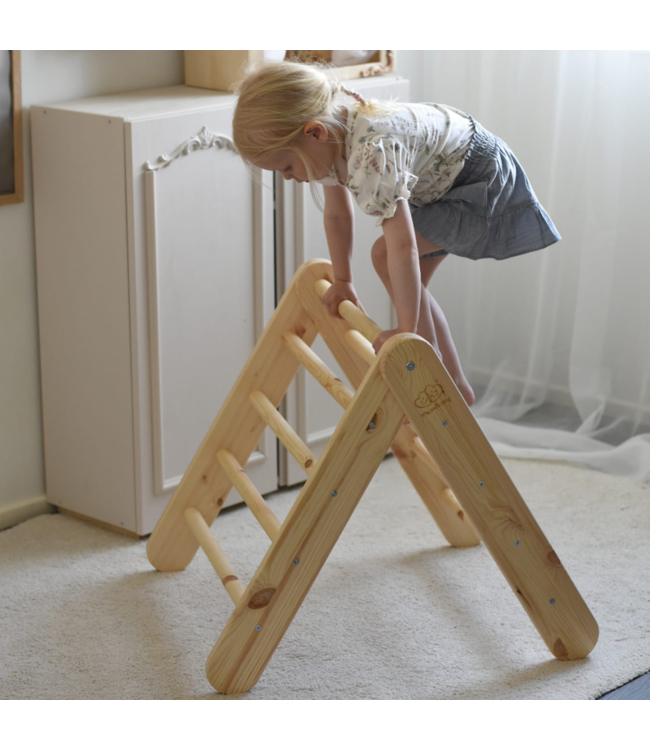 Klimrek | Klimladder | Naturel met blauwe tent