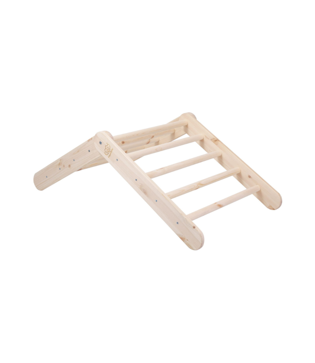 Klimrek | Klimladder | Naturel met blauwe tent