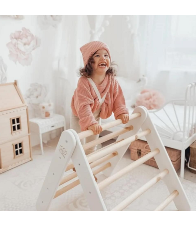 Klimrek | Klimladder | Wit met blauwe tent