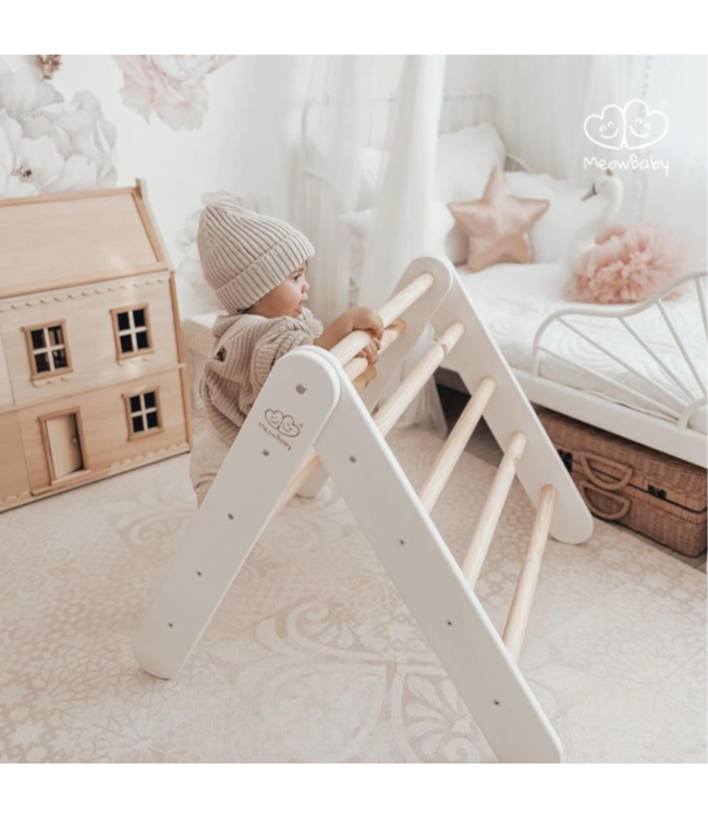 Klimrek | Klimladder | Wit met blauwe tent