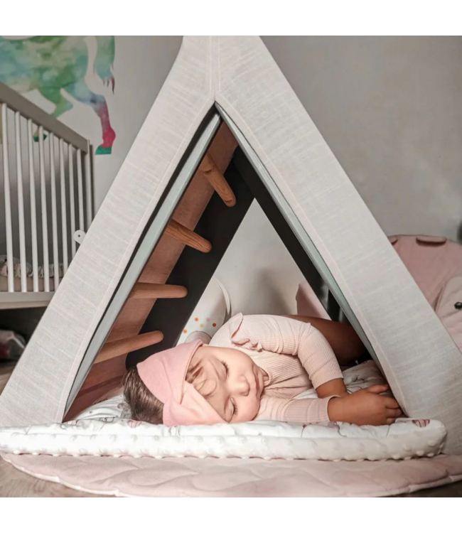 Klimrek | Klimladder | Wit met blauwe tent