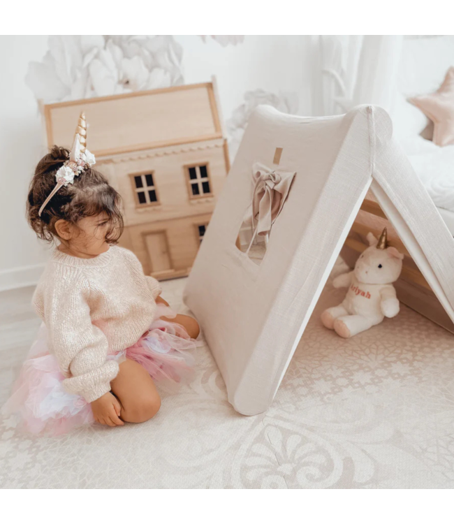 Klimrek | Klimladder | Wit met blauwe tent