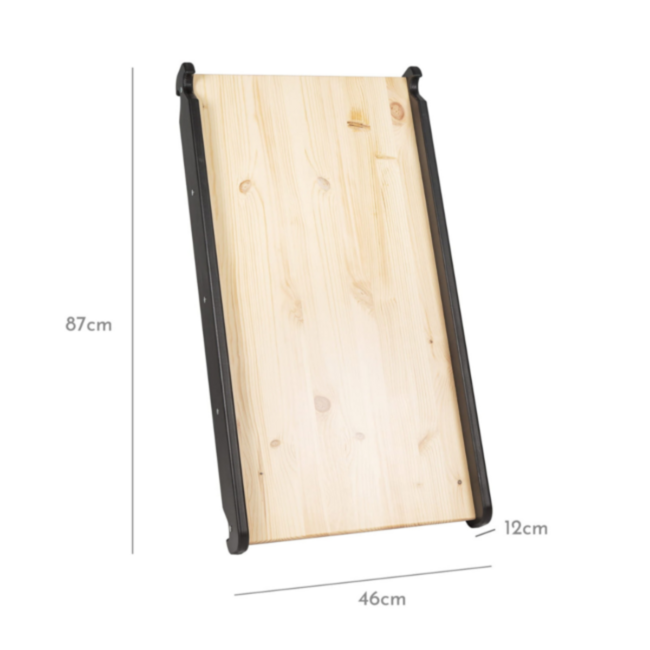 Climbing triangle with slide and climbing wall in black – Engaging indoor play structure