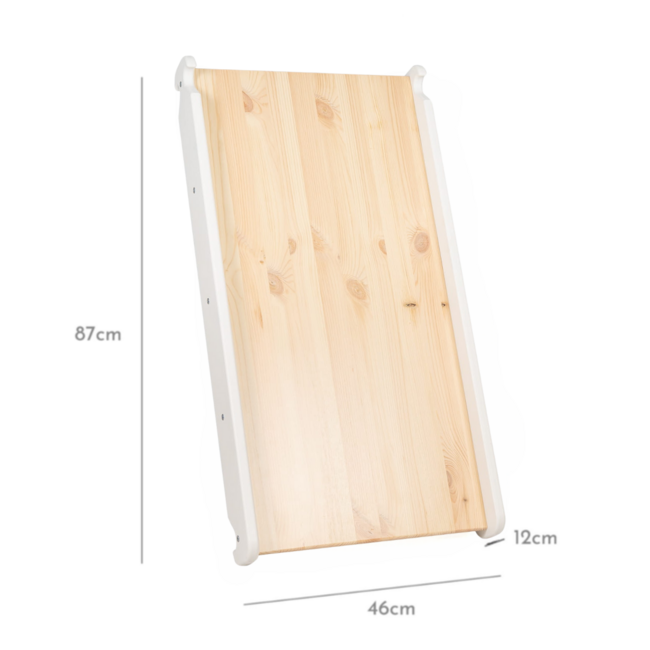 Climbing triangle with slide and climbing wall in white – Engaging indoor play structure