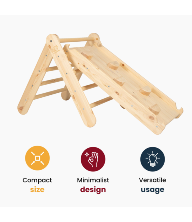 Klimrek | 2 in 1 klimladder | Naturel